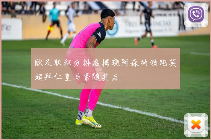 欧足联积分排名揭晓阿森纳领跑英超拜仁皇马紧随其后